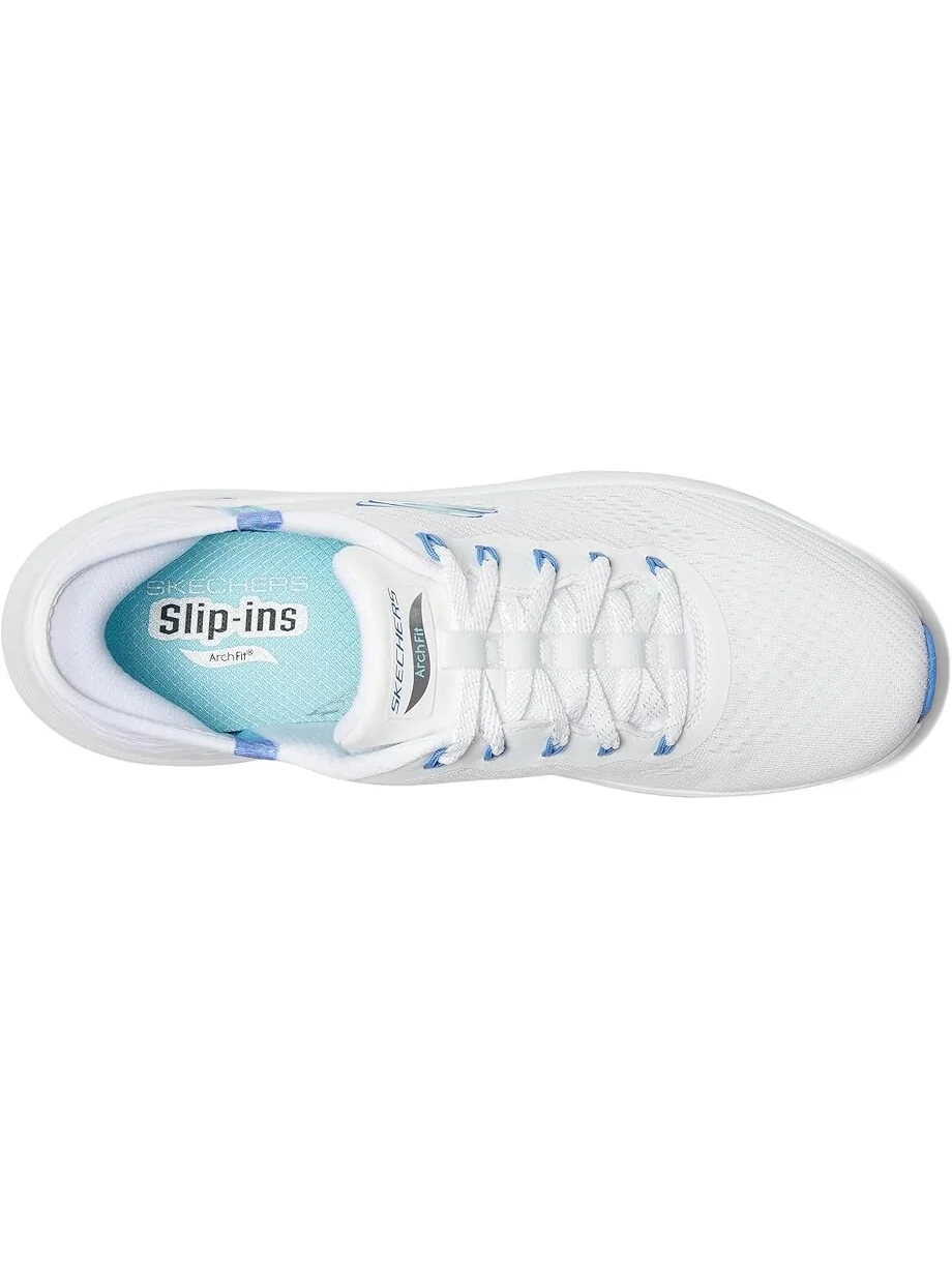 Кроссовки SKECHERS Arch Fit 2.0 Easy Chic Hands Free Slip-Ins — изображение 2 из 4, белый синий