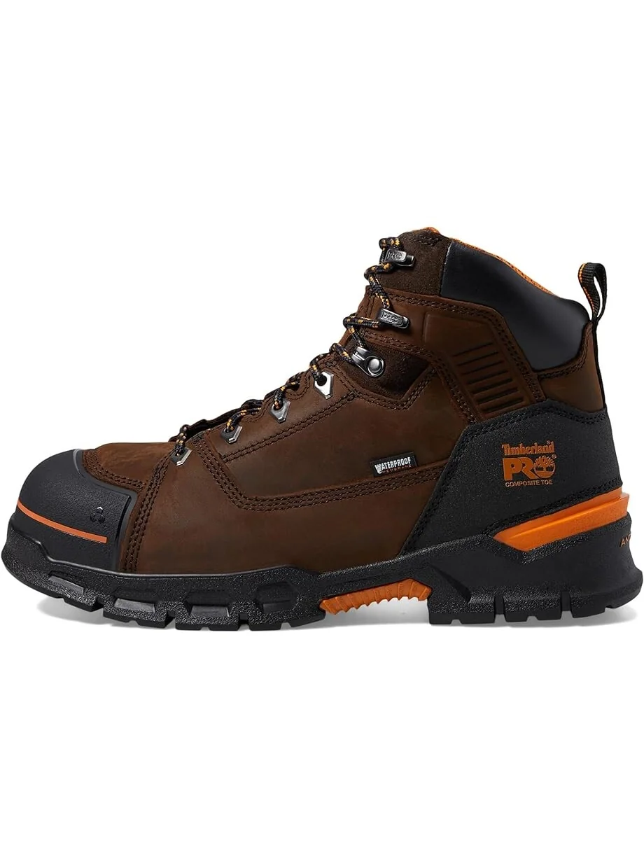Ботинки мужские Timberland PRO Endurance, водонепроницаемые, с композитным носком — изображение 4 из 4, коричневый/оранжевый