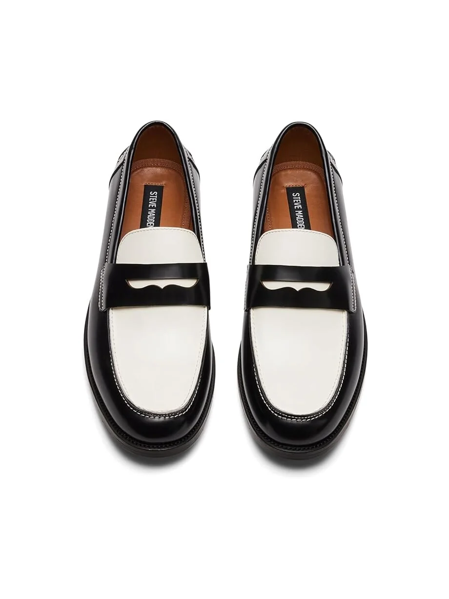 Лоферы Steve Madden Natan — изображение 2 из 4, черный/белый