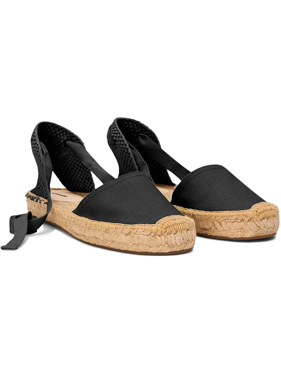 Туфли на плоской подошве Soludos Lauren Lace Up Espadrille