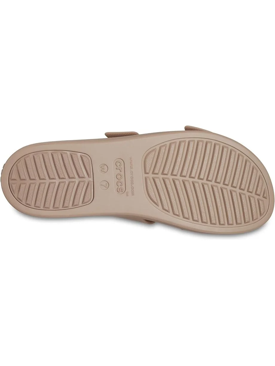 Сандалии Crocs Brooklyn Buckle Low Wedge — изображение 3 из 4, бежевый