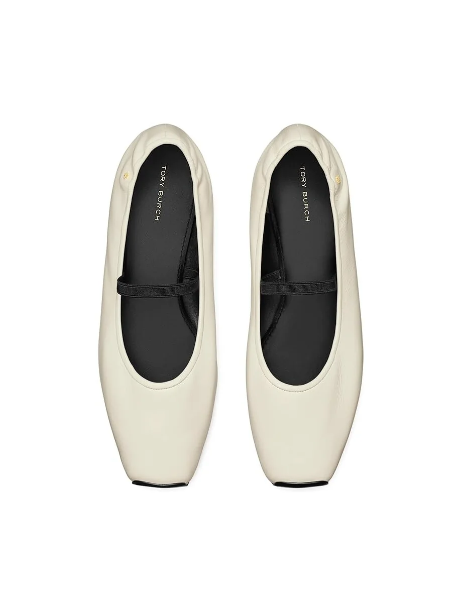 Туфли на плоской подошве Tory Burch Mary Jane Ballet — изображение 2 из 4, слоновая кость/черный