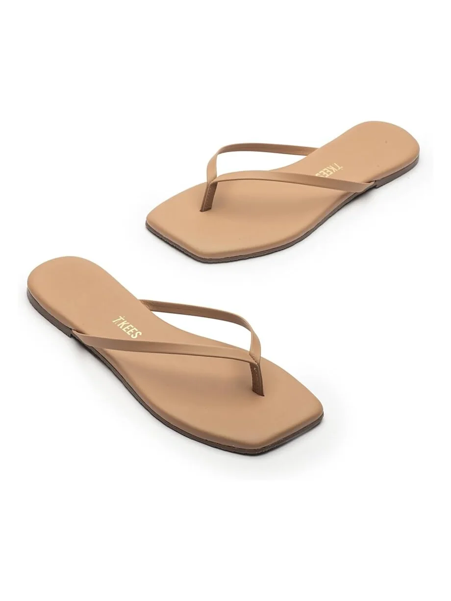 Сандалии TKEES Square Toe Lily — изображение 1 из 4, коко-масло