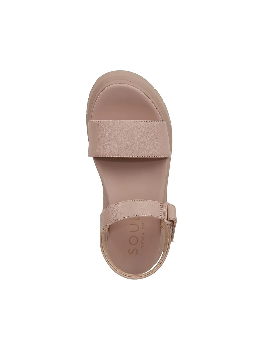 Сандалии Naturalizer SOUL Naturalizer - Poppi Ankle Strap Platform Flat — изображение 2 из 4, пудровый