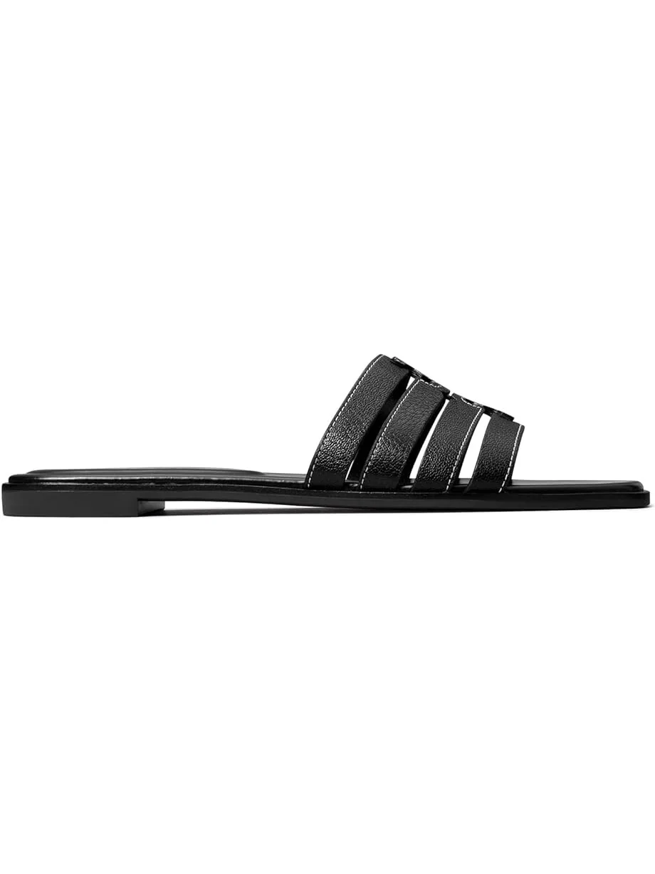 Сандалии Tory Burch Ines Cage Slides — изображение 3 из 4, черный/черный