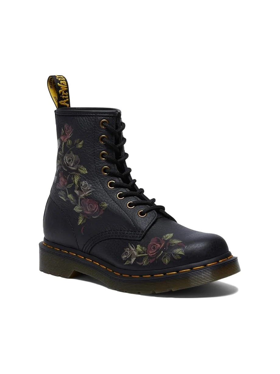 Ботинки кожаные Dr. Martens 1460 с принтом — изображение 1 из 4, черный