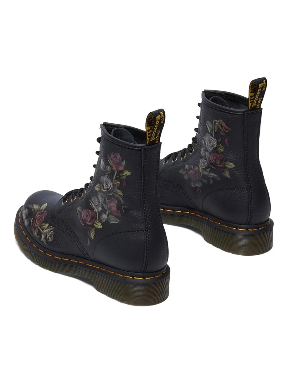 Ботинки кожаные Dr. Martens 1460 с принтом — изображение 3 из 4, черный