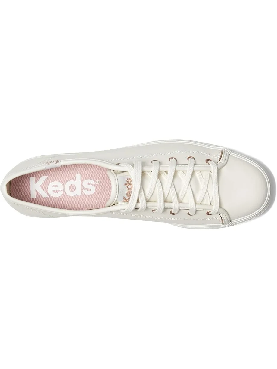 Кроссовки Keds Triple Kick Leather — изображение 2 из 4, белый/розовый золотистый
