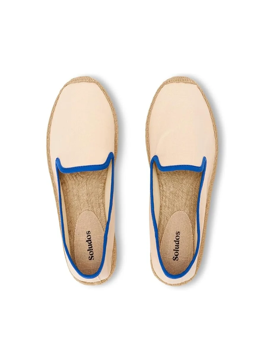 Эспадрильи Soludos Smoking Slipper Espadrille — изображение 2 из 4, слоновая кость / синий