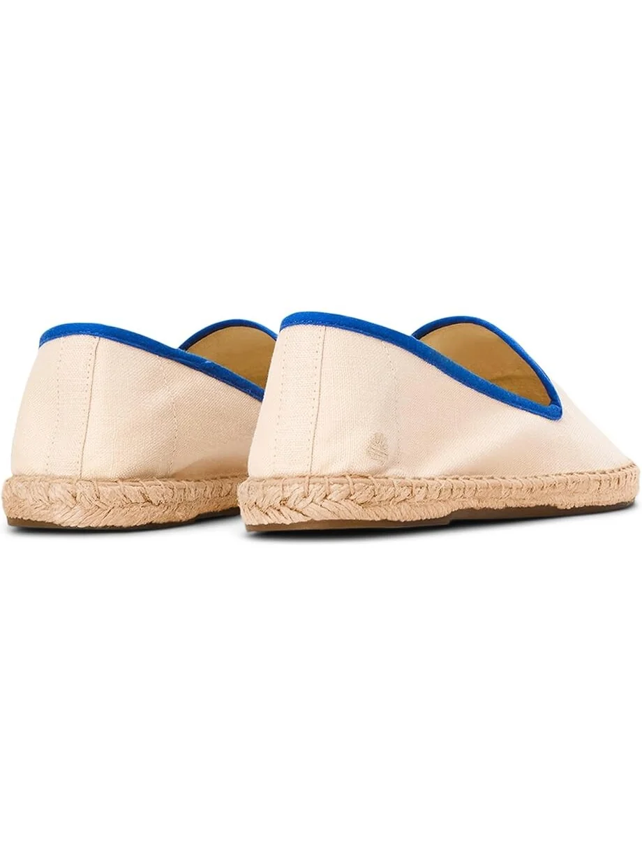 Эспадрильи Soludos Smoking Slipper Espadrille — изображение 3 из 4, слоновая кость / синий