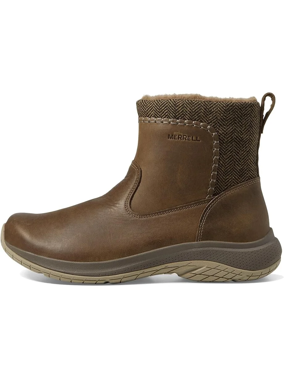 Ботинки женские Merrell Encore Ice 5 Mid Zip зимние с мехом — изображение 4 из 4, светло-коричневый