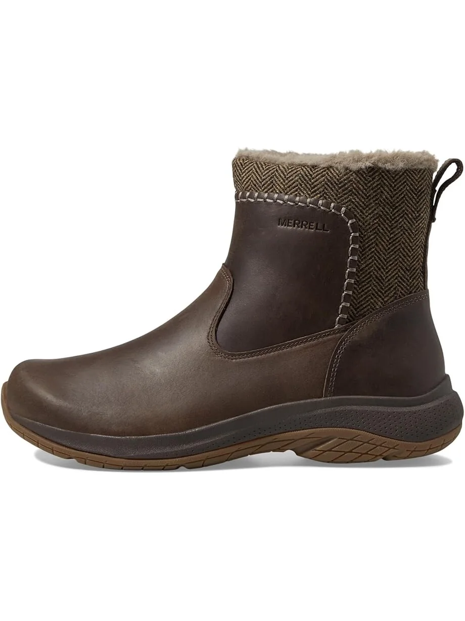 Ботинки женские Merrell Encore Ice 5 Mid Zip зимние с мехом — изображение 4 из 4, коричневый