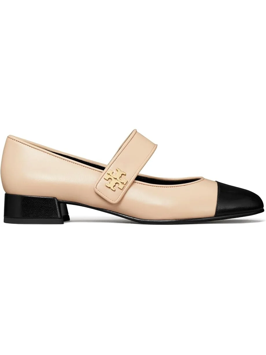 Туфли на плоской подошве Tory Burch Cap-Toe Mary Jane Heel Ballet 25mm — изображение 3 из 4, розовый розовый/черный