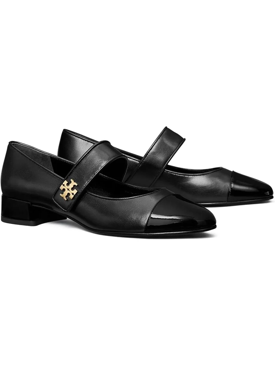 Туфли на плоской подошве Tory Burch Cap-Toe Mary Jane Heel Ballet 25mm