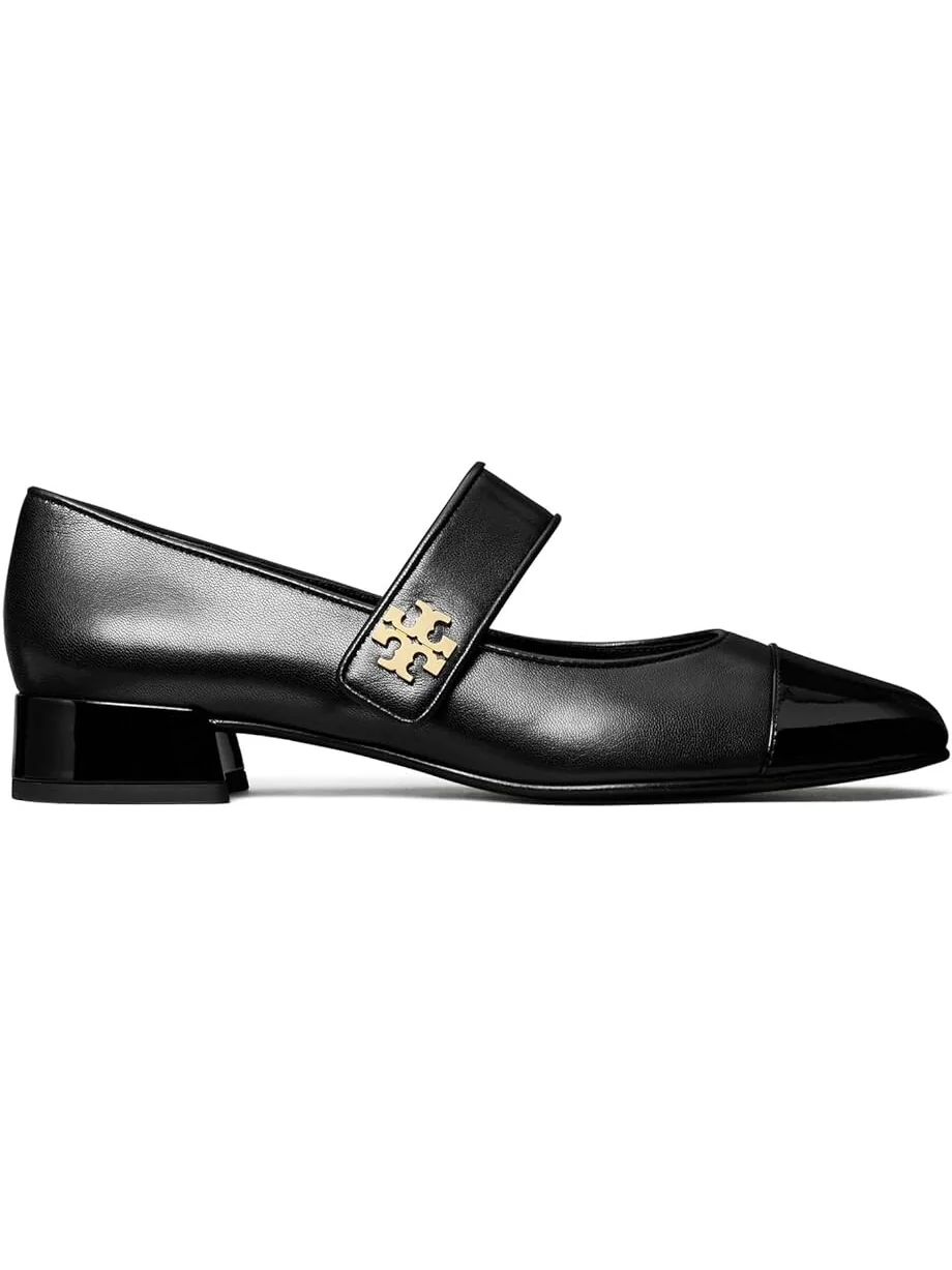 Туфли на плоской подошве Tory Burch Cap-Toe Mary Jane Heel Ballet 25mm — изображение 3 из 4, черный/черный
