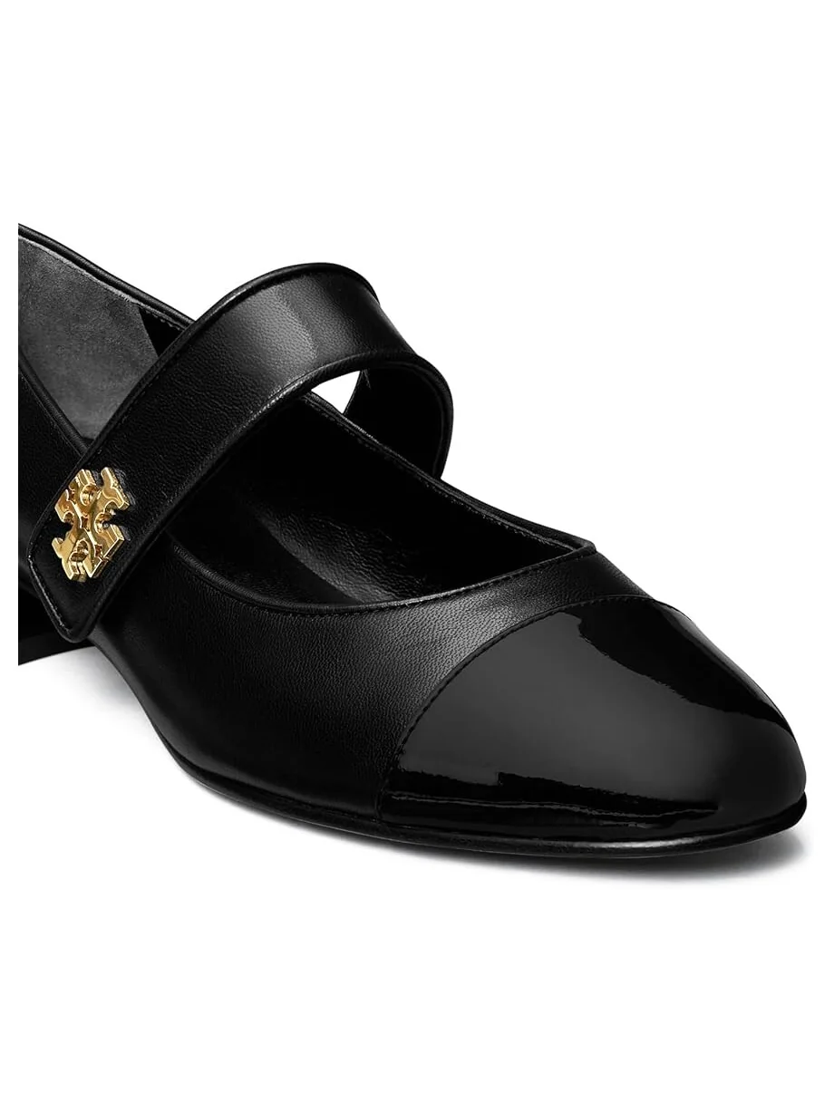 Туфли на плоской подошве Tory Burch Cap-Toe Mary Jane Heel Ballet 25mm — изображение 4 из 4, черный/черный