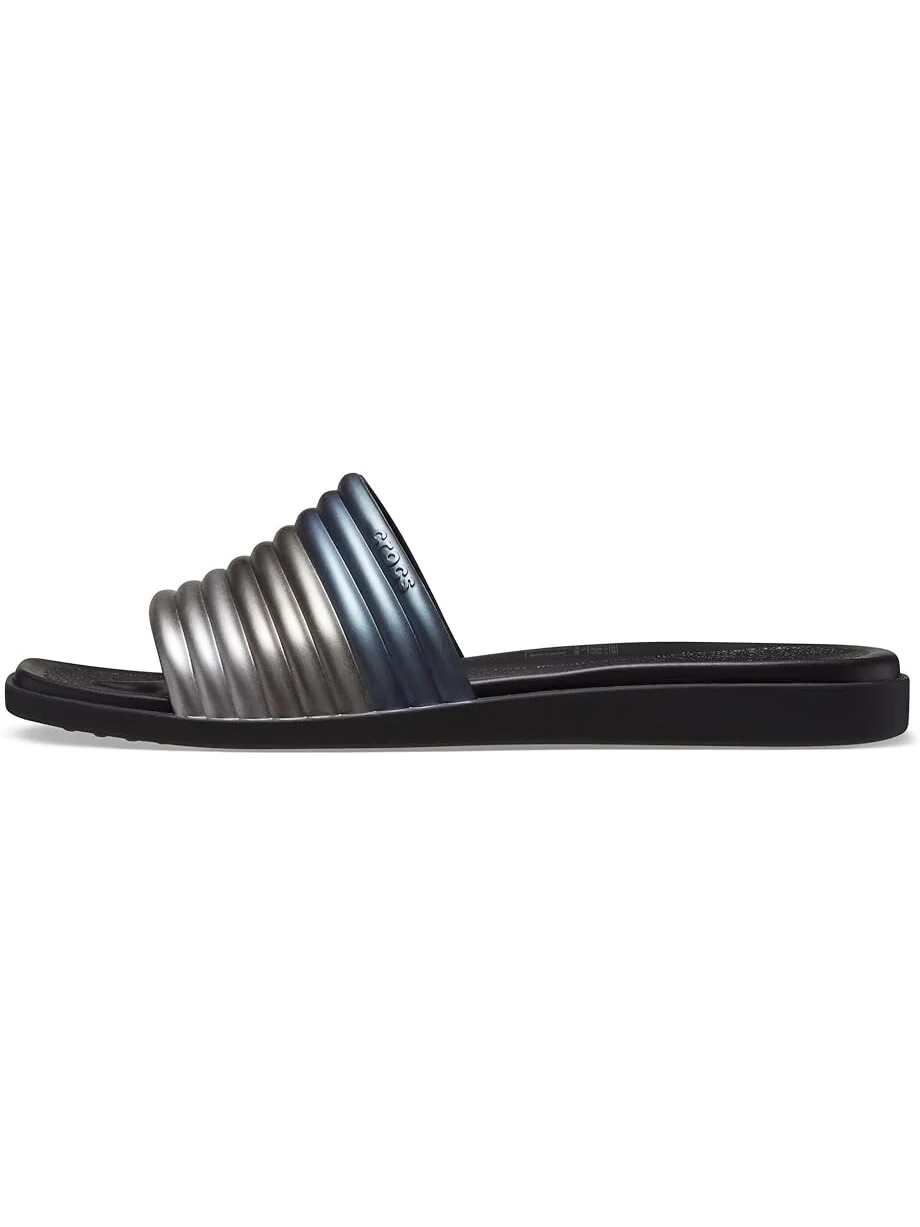 Сандалии Crocs Miami Slide Sandals — изображение 4 из 4, металлик черный
