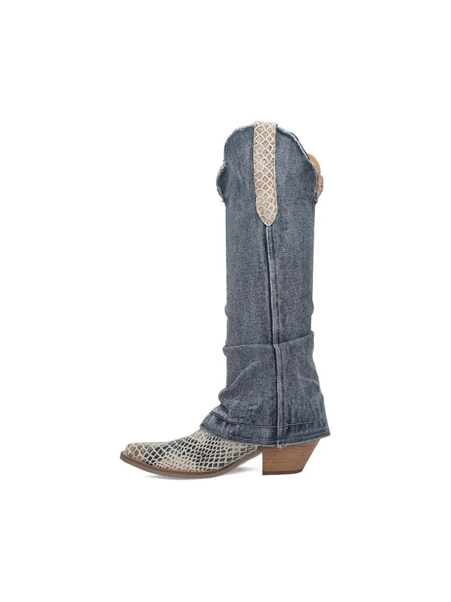 Ботинки Dingo Shabby Leather Boot — изображение 3 из 4, синий