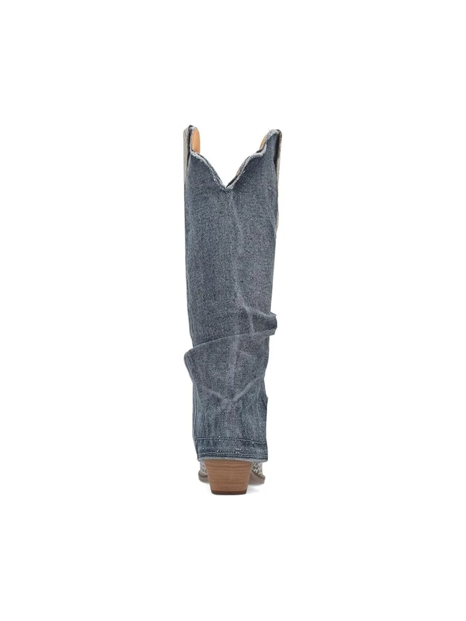 Ботинки Dingo Shabby Leather Boot — изображение 4 из 4, синий