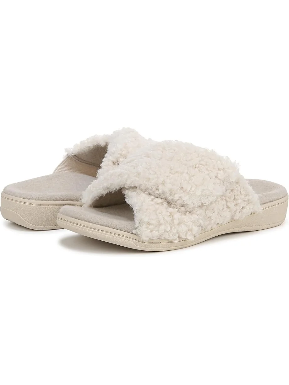 Тапочки VIONIC Relax Ii Slides — изображение 1 из 4, кремовый белый
