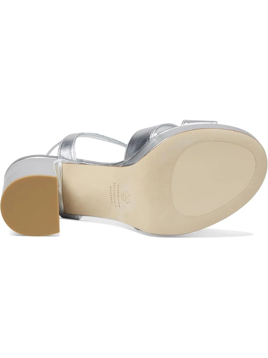 Туфли Stuart Weitzman Dayna Platform Sandal — изображение 3 из 4, серебряный