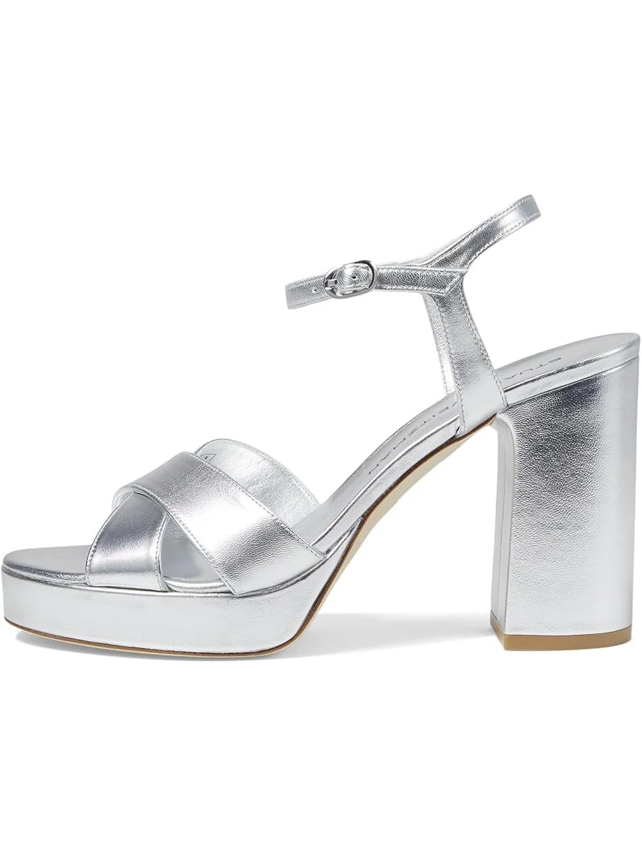 Туфли Stuart Weitzman Dayna Platform Sandal — изображение 4 из 4, серебряный