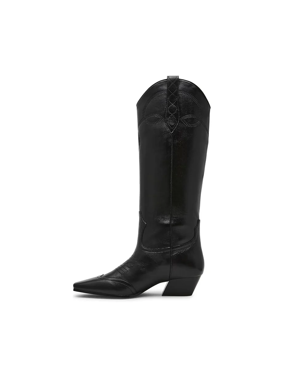 Сапоги женские Steve Madden Dollie на каблуке — изображение 4 из 4, черный