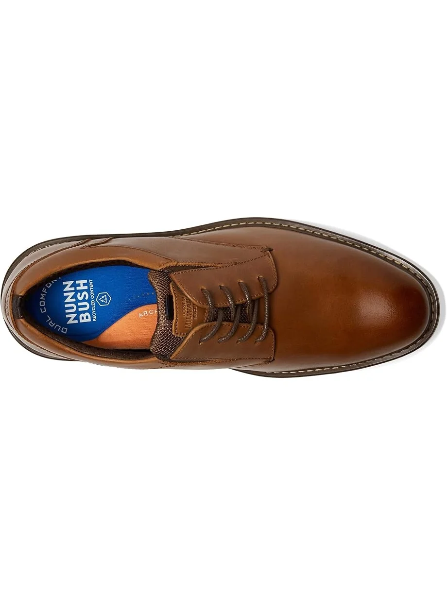 Оксфорды Nunn Bush Griff Plain Toe Oxford Lightweight and Comfortable for All Occasions Leather Lace Up — изображение 2 из 4