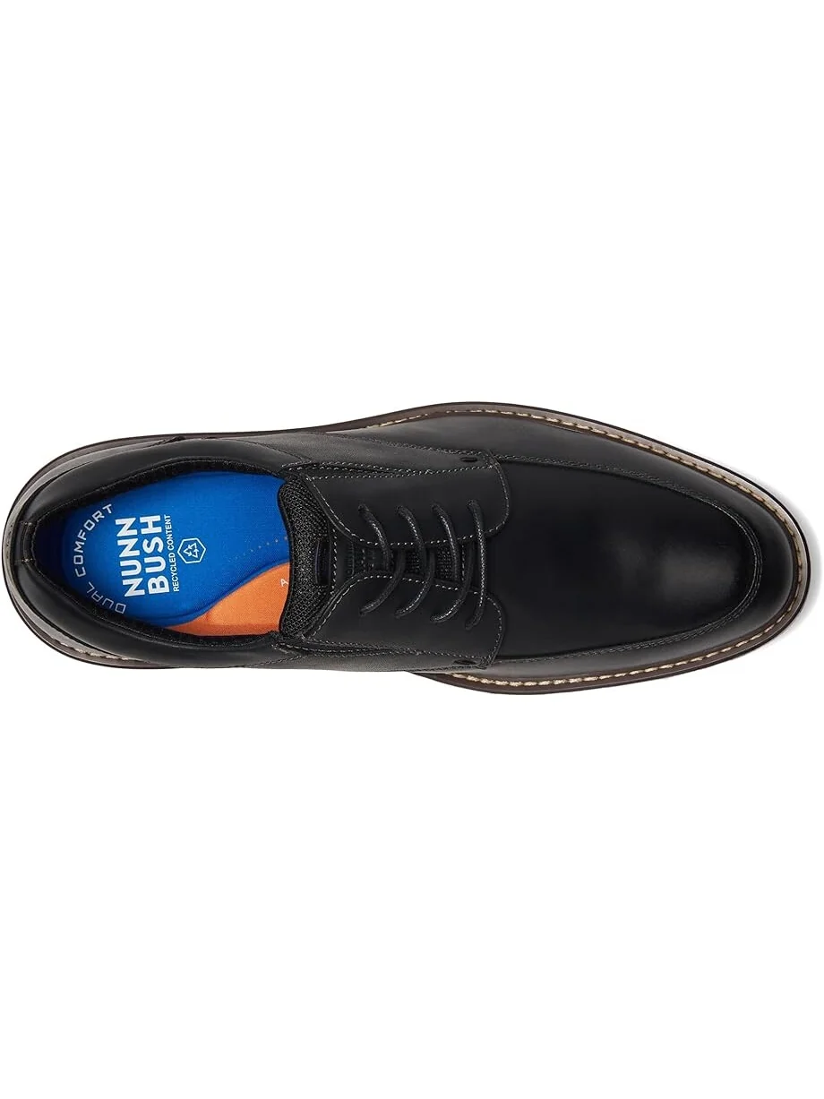 Оксфорды Nunn Bush Griff Moccasin Toe Oxford Lightweight and Comfortable for All Occasions Leather Lace Up, черный