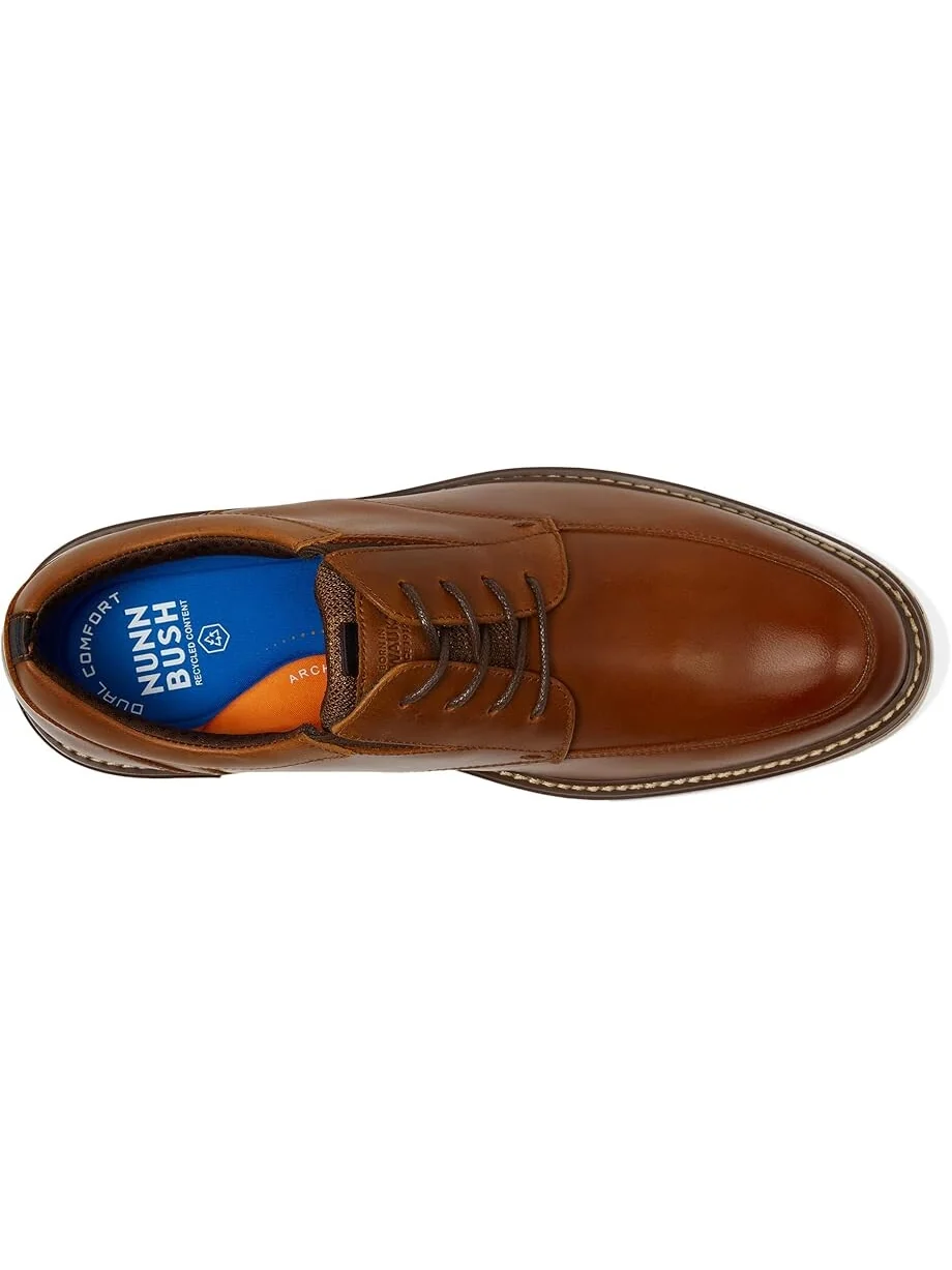 Оксфорды Nunn Bush Griff Moccasin Toe Oxford Lightweight and Comfortable for All Occasions Leather Lace Up, коричневый
