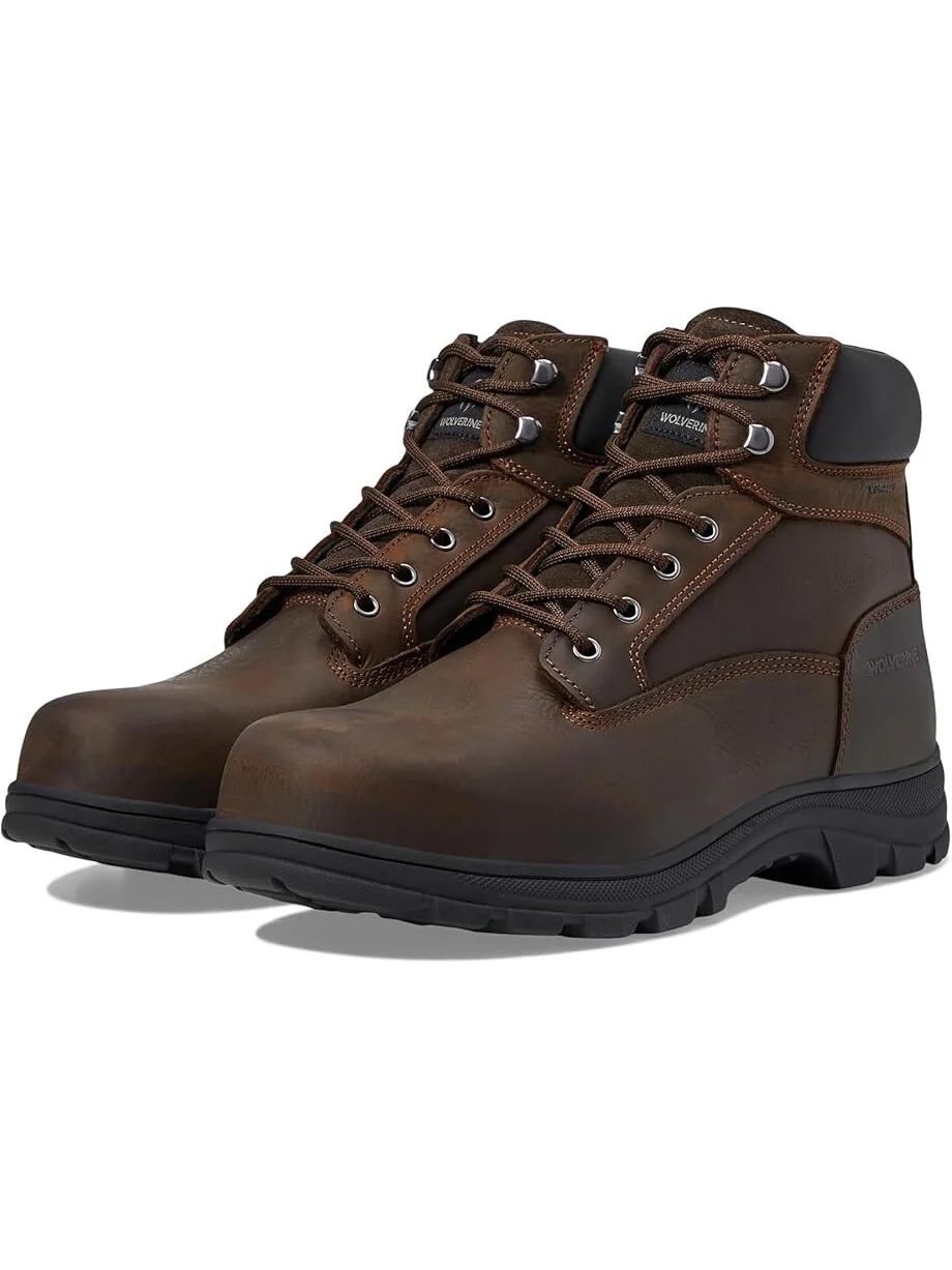 Ботинки Wolverine Carlsbad Waterproof 6" Steel Toe Work Boot — коричневый
