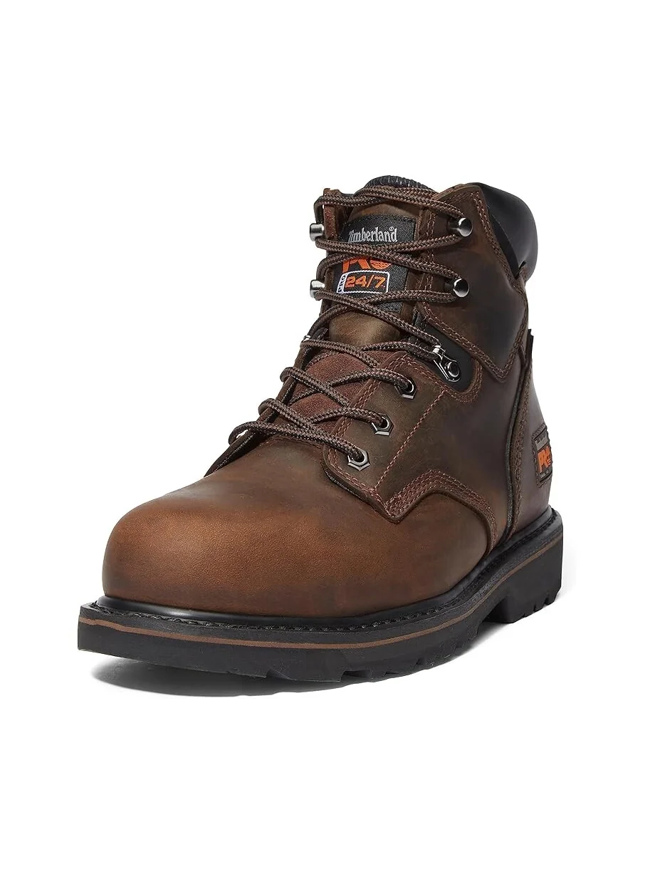 Мужские рабочие ботинки Timberland PRO Pit Boss Steel Toe, с защитой от электрического тока — изображение 1 из 4, коричневый