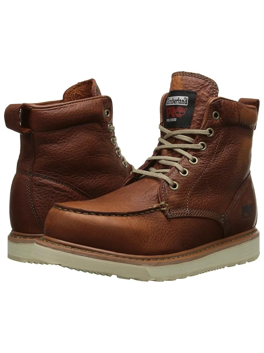 Ботинки мужские Timberland PRO из натуральной кожи, классические — изображение 1 из 4, коричневый