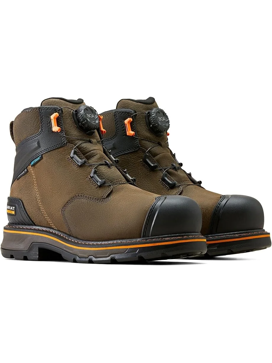 Ботинки Ariat Stump Jumper 6" BOA Waterproof Composite Toe Work Boot — изображение 1 из 4, коричневый