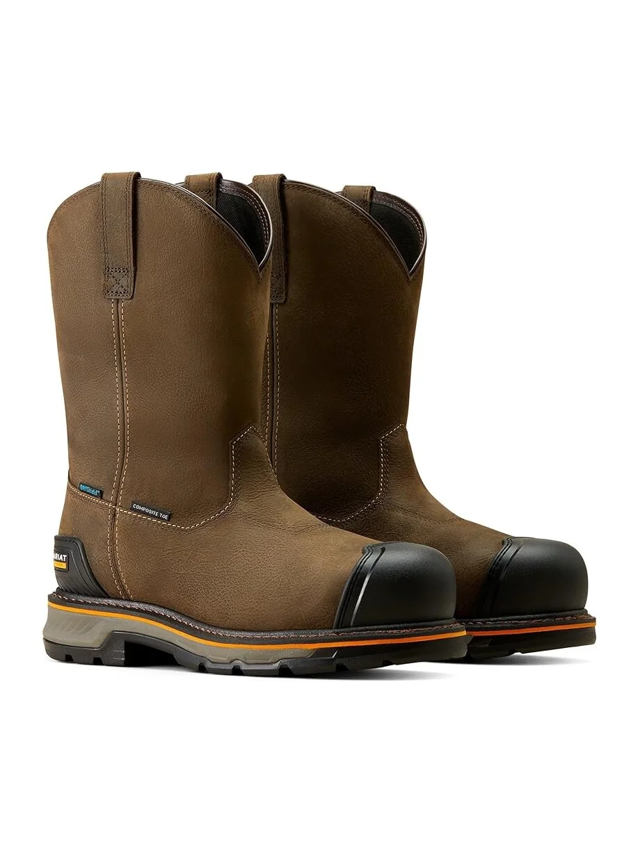 Ботинки Ariat Stump Jumper Pull-On BOA Waterproof Composite Toe Work Boot — изображение 1 из 4, коричневый