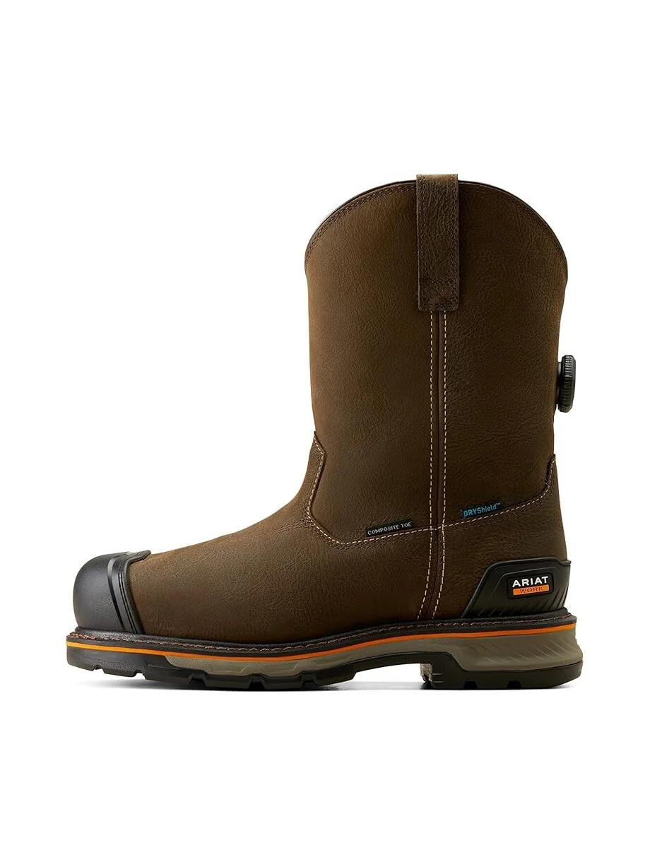 Ботинки Ariat Stump Jumper Pull-On BOA Waterproof Composite Toe Work Boot — изображение 4 из 4, коричневый