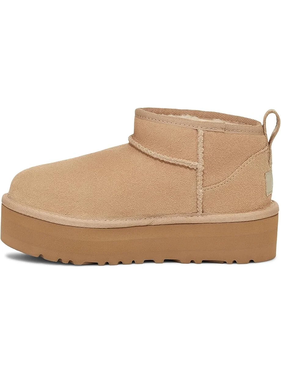 Ботинки UGG Kids Classic Ultra Mini Platform (Little Kid/Big Kid) — изображение 4 из 4, песочный