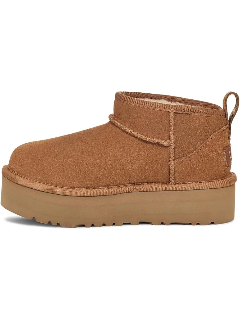 Ботинки UGG Kids Classic Ultra Mini Platform (Little Kid/Big Kid) — изображение 4 из 4, орех