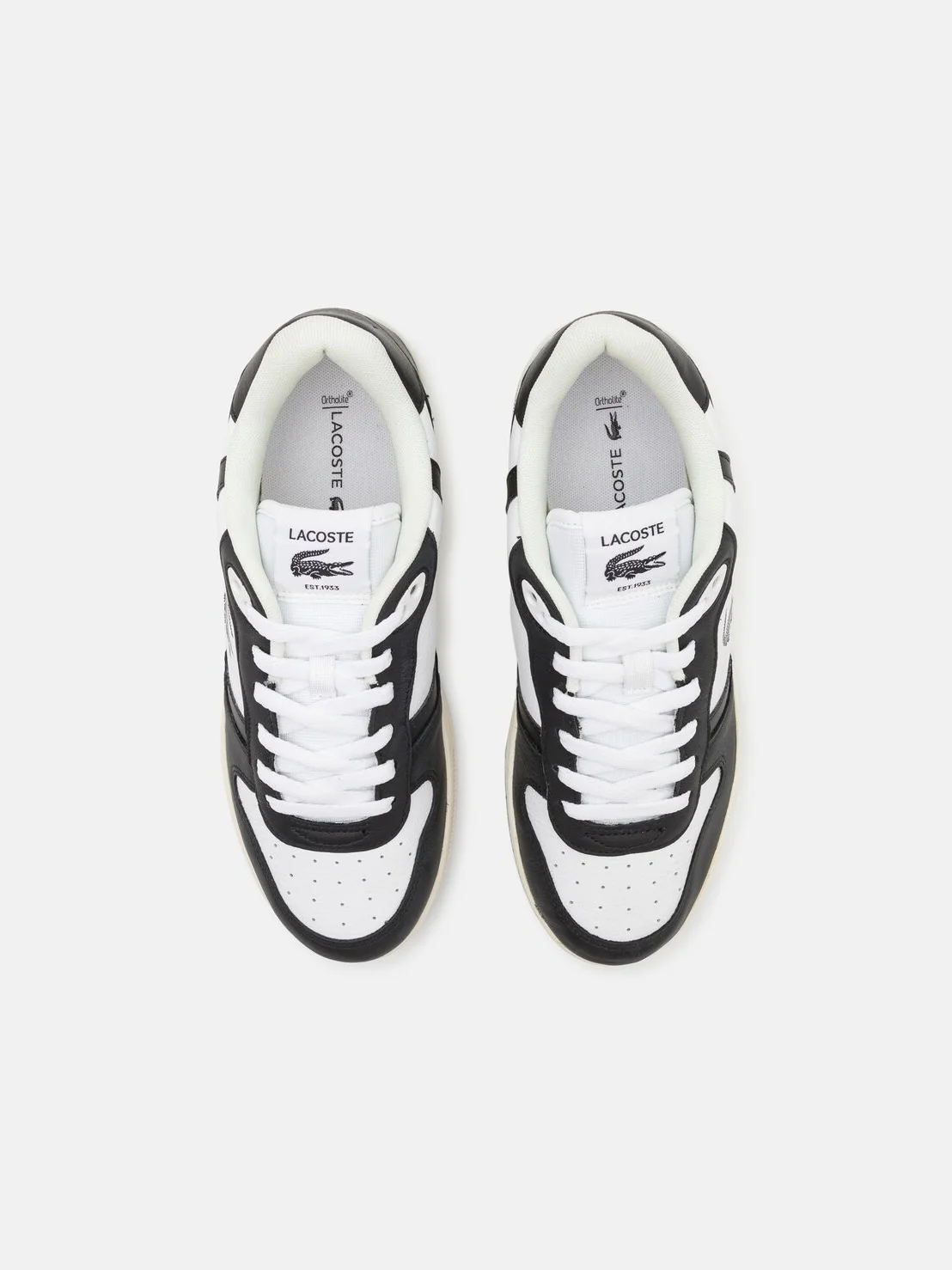 Кроссовки мужские Lacoste T-Clip Set Leather — изображение 2 из 6, белый/черный
