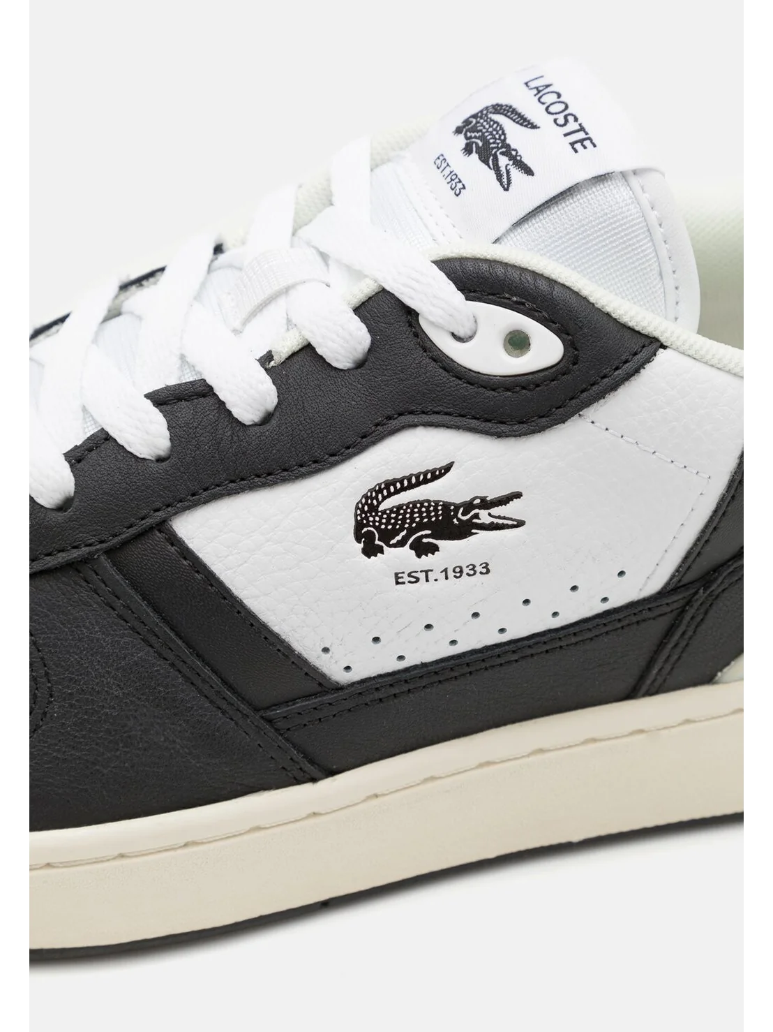 Кроссовки мужские Lacoste T-Clip Set Leather — изображение 6 из 6, белый/черный