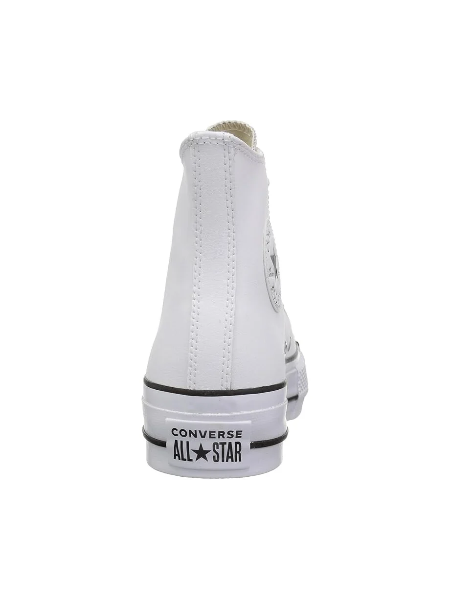 Кроссовки Converse Chuck Taylor All Star High Top Platform Leather Sneaker — изображение 5 из 7, белый/черный/белый
