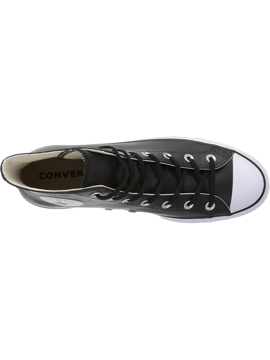 Кроссовки Converse Chuck Taylor All Star High Top Platform Leather Sneaker — изображение 2 из 7, черный/черный/белый