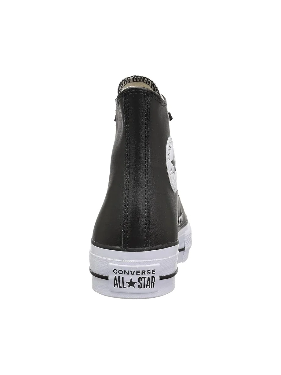 Кроссовки Converse Chuck Taylor All Star High Top Platform Leather Sneaker — изображение 5 из 7, черный/черный/белый