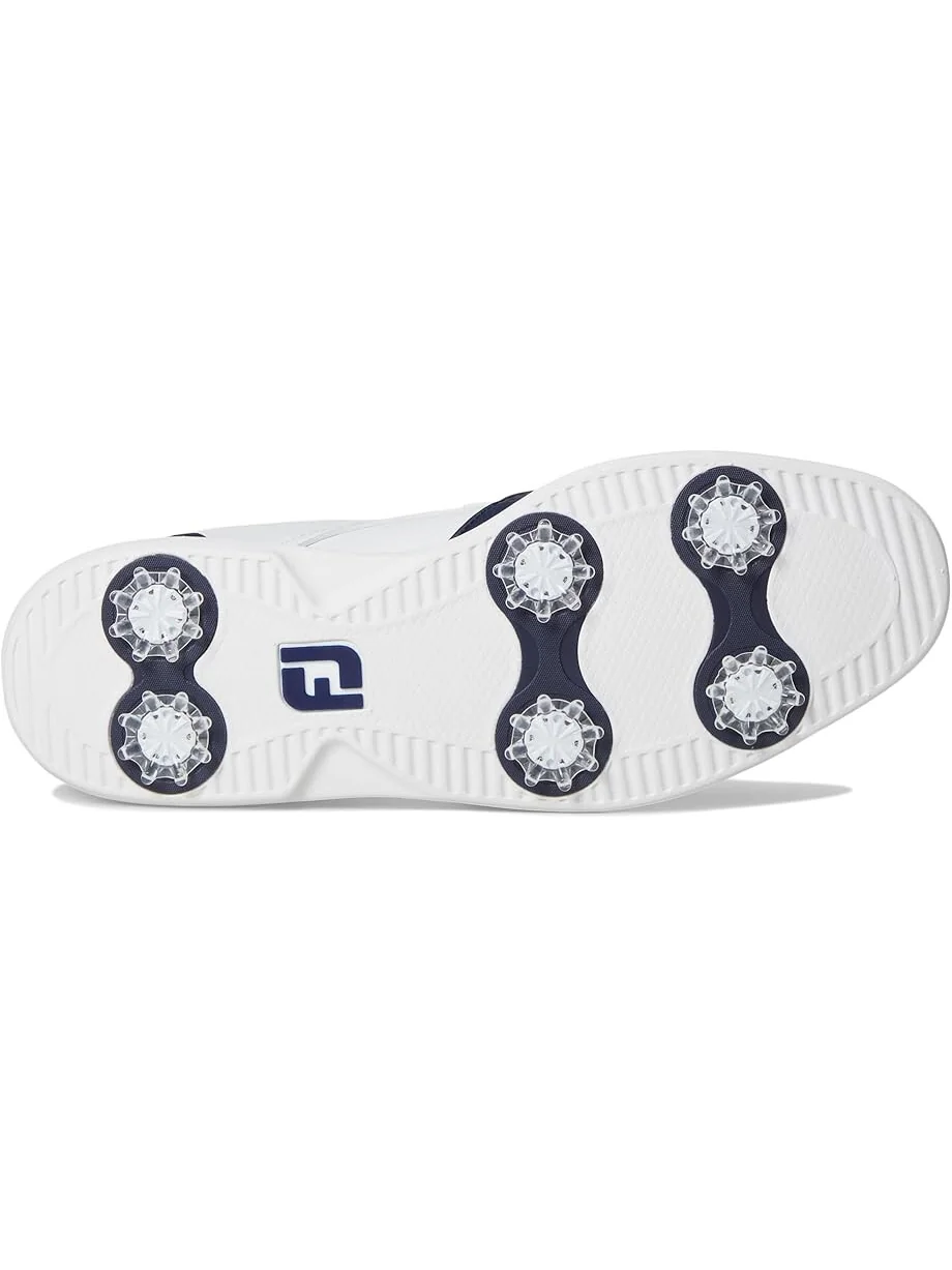 Кроссовки FootJoy Traditions Shield Tip Golf Shoes — изображение 3 из 7, белый/темно-синий/белый