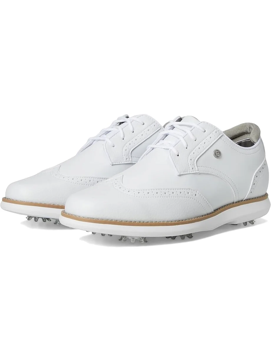 Кроссовки FootJoy Traditions Shield Tip Golf Shoes — изображение 1 из 7, белый/белый/белый