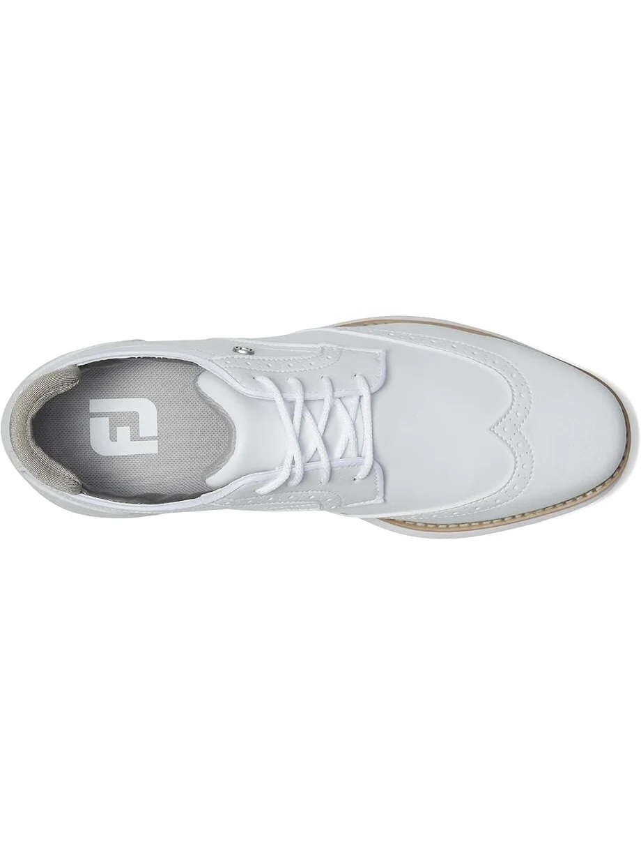 Кроссовки FootJoy Traditions Shield Tip Golf Shoes — изображение 2 из 7, белый/белый/белый