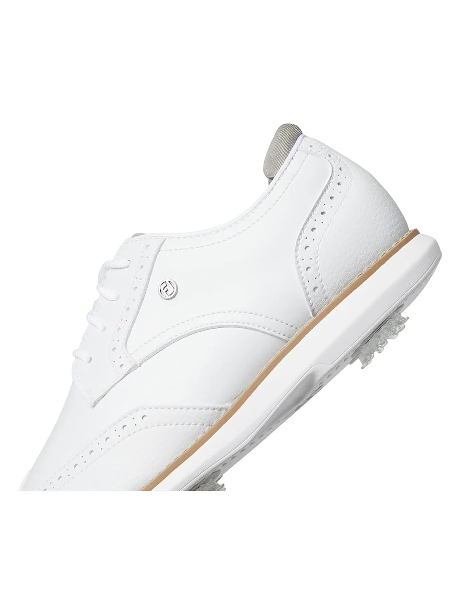 Кроссовки FootJoy Traditions Shield Tip Golf Shoes — изображение 6 из 7, белый/белый/белый
