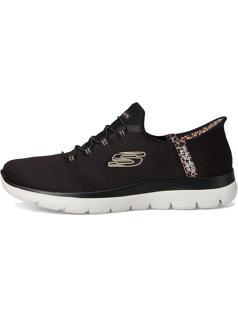 Кроссовки SKECHERS Summits Leopard Chic Hands Free Slip-INS — изображение 4 из 7, черный мульти