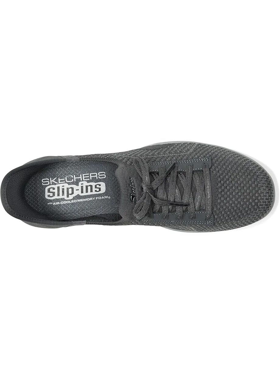 Кроссовки SKECHERS Newbury St - Our Time Hands Free Slip-Ins — изображение 2 из 6, угольный