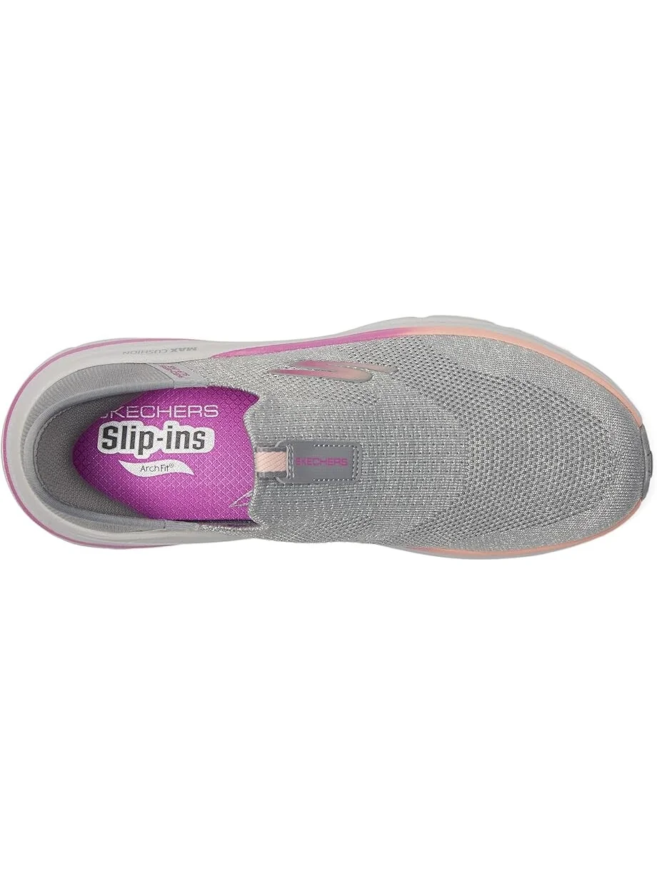 Кроссовки SKECHERS Max Cushioning Arch Fit 2.0 Cambridge Hands Free Slip-Ins — изображение 2 из 7, серый/розовый